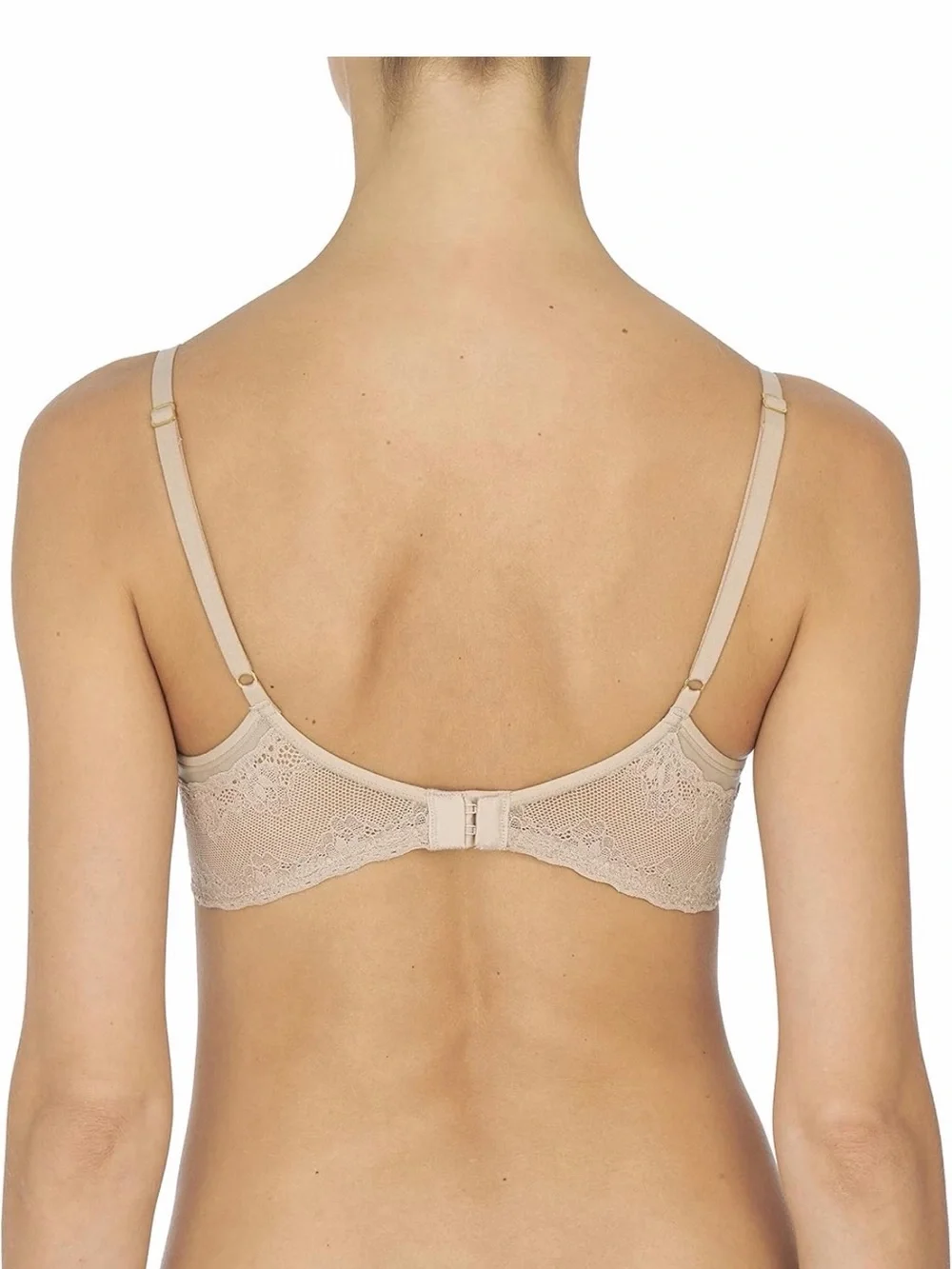 Natori Beige Lace-Trim T-Shirt Bra